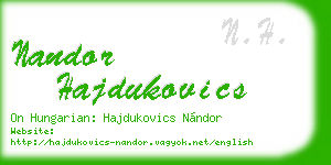 nandor hajdukovics business card